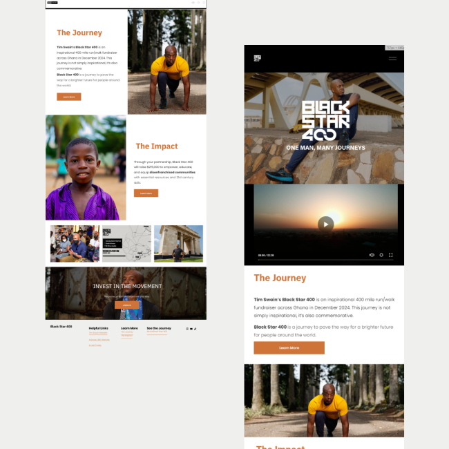 Black Star 400 Walk Website Design